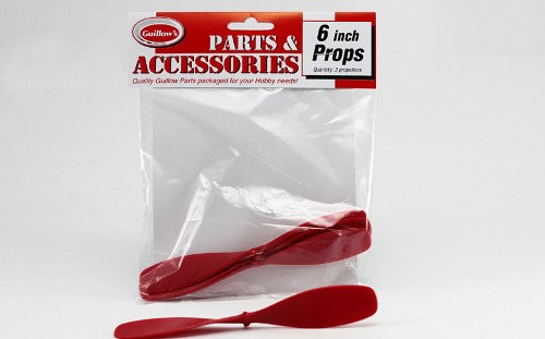 Three 6-inch plastic propellers for balsa gliders, designed for improved flight performance and easy assembly.