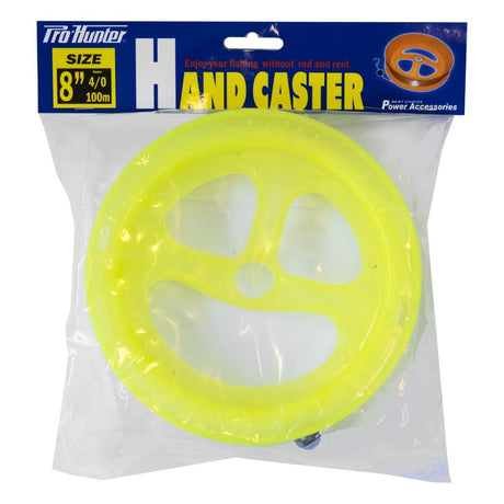 Pro Hunter Hand Caster 40lb 8" designed for anglers, offering 100m casting distance, lightweight, and versatile for various fishing.