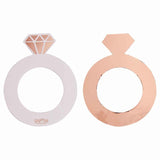 Rose Gold Ring Shaped Drink Markers - Pack of 10 8cm W x 10cm H