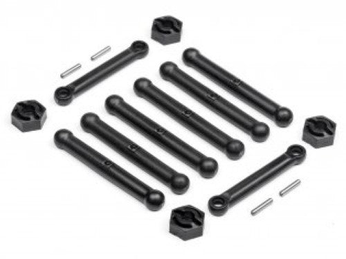 HPI Racing RS4 Link & Wheel Hex set for improved handling and stability in radio control vehicles. Durable and easy to install.