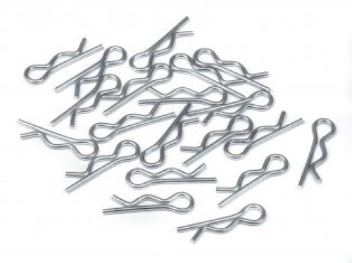 Medium body pins for RC cars, pack of 20, crafted for durability and secure fitting during racing and play.