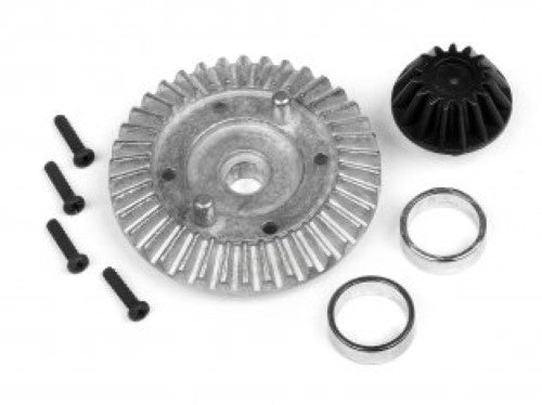High-performance HPI Racing E10 Diff Gear Set (15/38T) enhancing torque, traction, and responsive handling for RC vehicles.