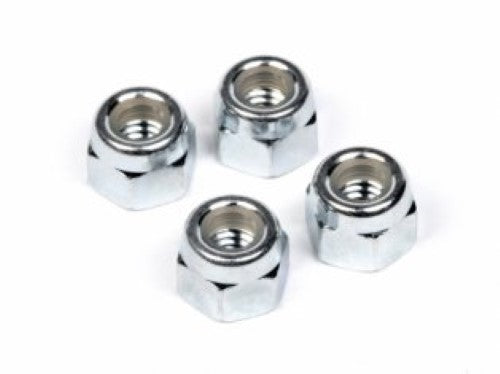 HPI Racing M4 Nylock Nut set of 4; essential for securing RC vehicles with high durability and reliability.