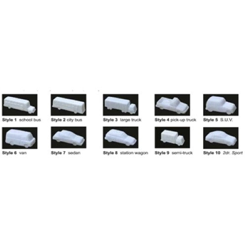 Hobby Model Scenery - 1/100 Vehicles Mixed White (7)