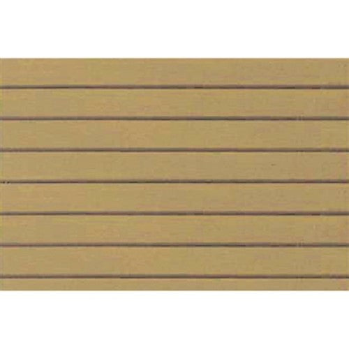 Detailed clapboard siding sheets for O-scale models, ideal for adding realism to dioramas and train layouts.