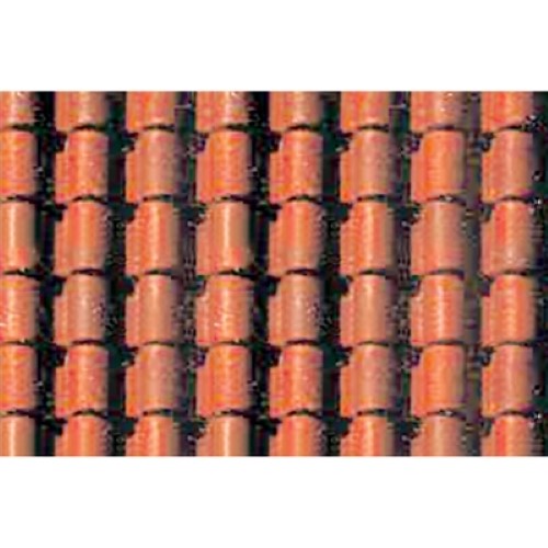 Detailed N-scale Spanish tile patterns, ideal for realistic dioramas and model scenery projects.