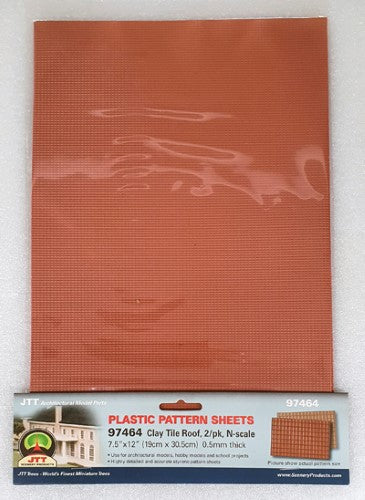 Detailed clay roof tiles for model landscapes, perfect for adding realism to cottages, towns, and dioramas.