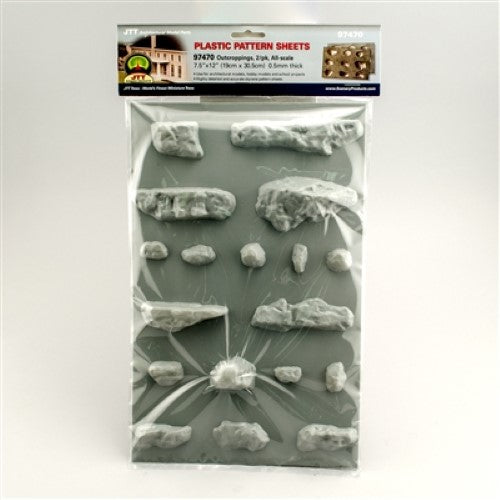 Realistic model scenery outcroppings, enhancing dioramas with natural textures and colors for captivating landscapes.