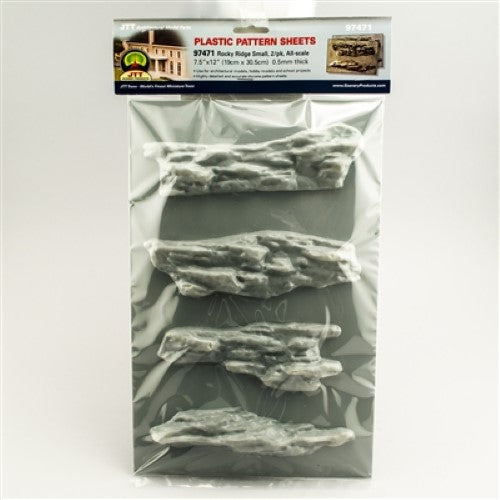 Detailed rock formations for dioramas, these Rocky Ridge Small pieces enhance model landscapes with realistic scenery.