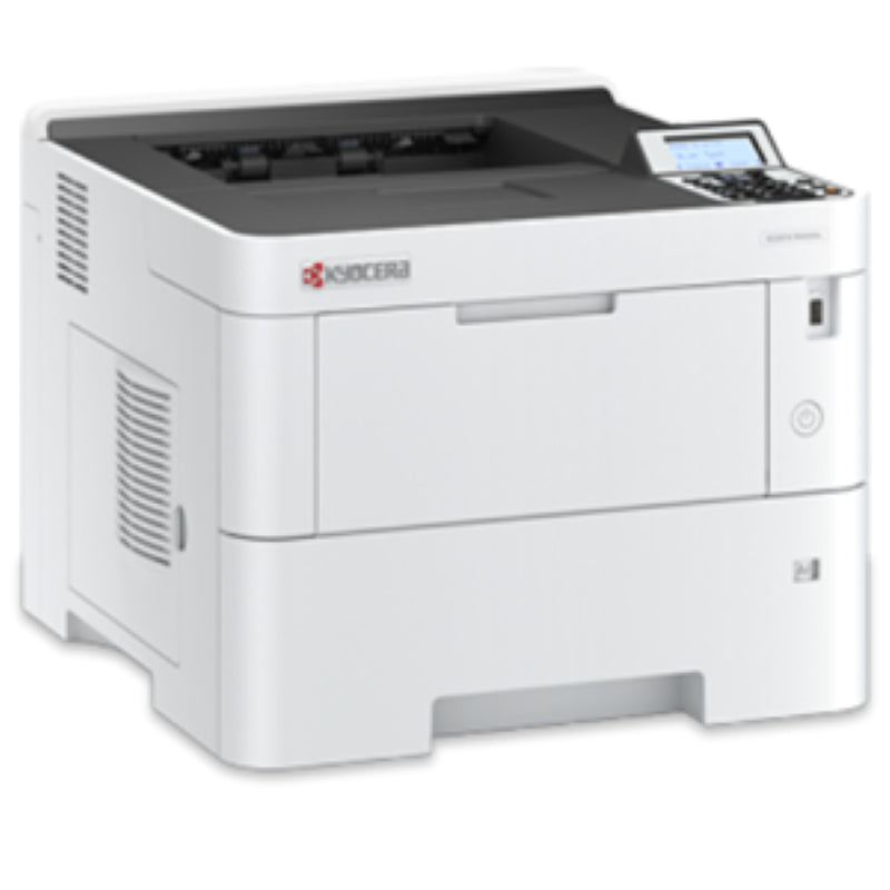 Kyocera ECOSYS PA4500x Mono Laser Printer, 45ppm, 1200 dpi, duplex, 2600-sheet capacity, USB & Ethernet connectivity.