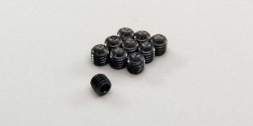 Kyosho M3x3 grub screws (10 pcs) for securing RC car components, ensuring reliable performance and durability.