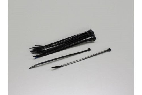 Black medium cable ties by Kyosho, designed for organizing and securing wires in hobby and professional setups.