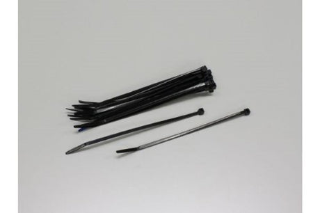 Black medium cable ties by Kyosho, designed for organizing and securing wires in hobby and professional setups.