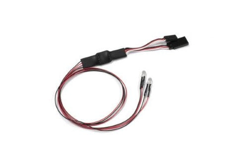 Compact Kyosho red LED lights (2) for RC models, enhancing visibility and realism during night runs.