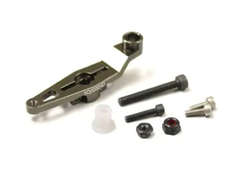 Aluminum throttle servo horn for RC cars, enhancing control and responsiveness, compatible with SANWA and KO systems.