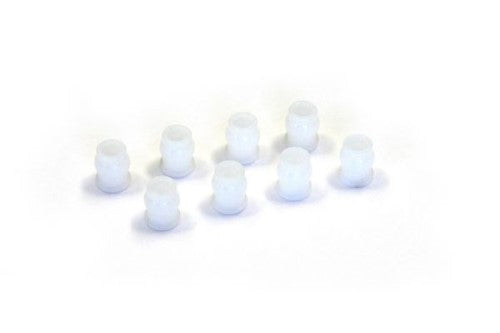 Kyosho ZX5 SP Suspension Bush set in white, 8 durable POM parts for improved RC vehicle handling and stability.