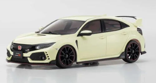 Kyosho MA03F Civic Type R body shell in white, designed for RC racing, featuring aggressive styling and durable materials.
