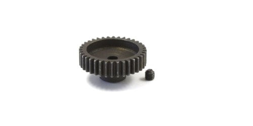 Steel pinion gear 36T 48DP for RC vehicles, enhancing power, acceleration, and durability for optimal performance.