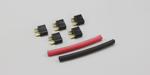 Kyosho 2P Super Plug Female connectors (5) for secure, reliable connections in electric RC vehicles, ensuring optimal performance.