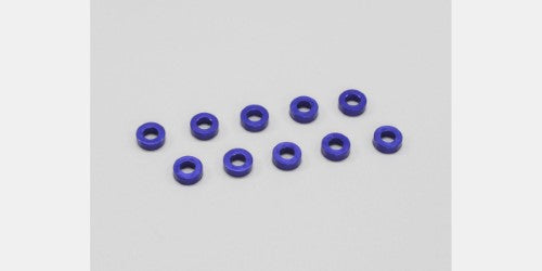 Aluminum collars 2mm in silver, set of 6, enhancing RC car performance and structural integrity.