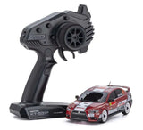 Kyosho MA-020 Lancer Evo X, a high-performance AWD RC car with advanced suspension, perfect for drifting and control.