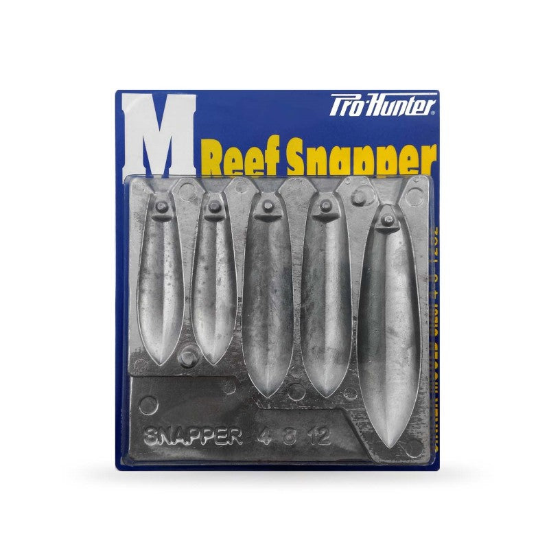 Pro Hunter Reef Sinker Mould Combo for creating various sinker sizes, ideal for deep water fishing.