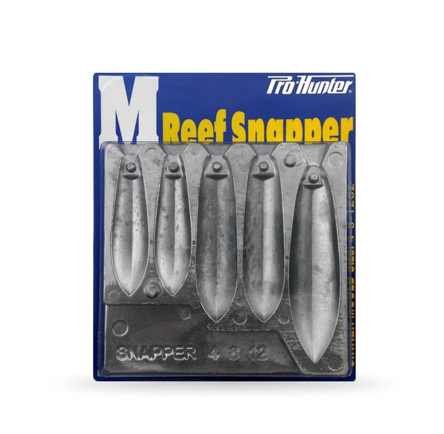 Pro Hunter Reef Sinker Mould Combo for creating various sinker sizes, ideal for deep water fishing.