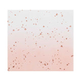 Ombre Rose Gold Foiled Napkins - Pack of 8 16cm x 16cm