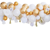 Gold Balloon and Fan Garland Party Backdrop 4m