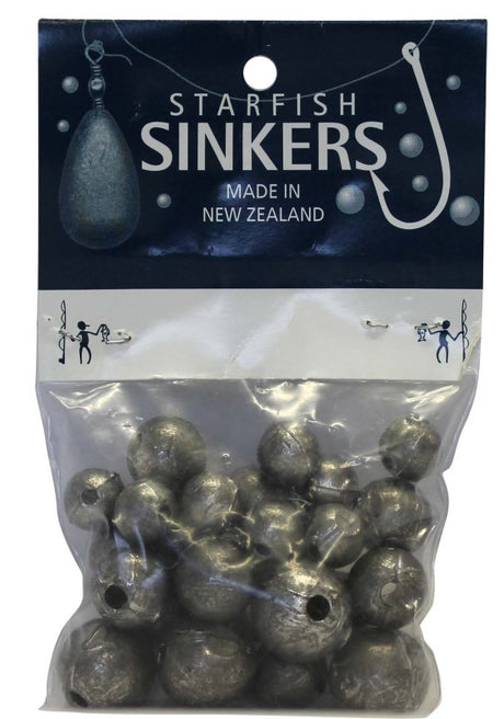 Versatile Starfish Mixed Ball Packet with assorted weights for effective fishing in freshwater and saltwater environments.