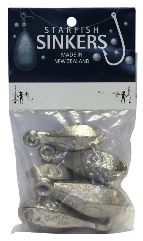 Starfish Mixed Reef Packet containing a variety of reef sinkers for versatile and effective fishing.