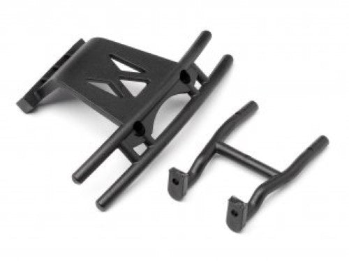 Durable front bumper set for Maverick Strada XT, enhancing aesthetics and protection during off-road RC adventures.