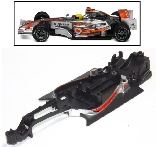 High-performance Scalextric Chassis C2865/66 McLaren for upgraded slot car racing and enhanced maneuverability.