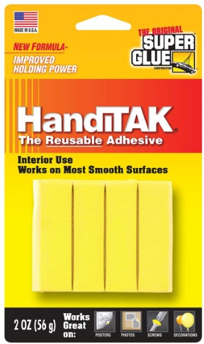 HandiTak Yellow Double Pack (56g) – versatile, non-toxic adhesive for crafting, repositionable and mess-free, ideal for all projects.