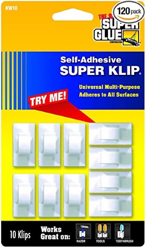 Self-adhesive super klips in a 10-pack for secure, mess-free bonding in crafting and DIY projects.