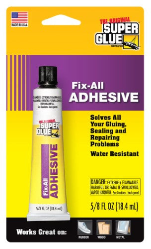 All-purpose Hobby Glue Fix-All Adhesive in a 17g tube, ideal for various materials with a precision applicator for mess-free use.