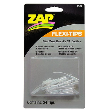 Precision adhesive flexi tips in a 24-pack for controlled application and access to hard-to-reach areas in crafting projects.
