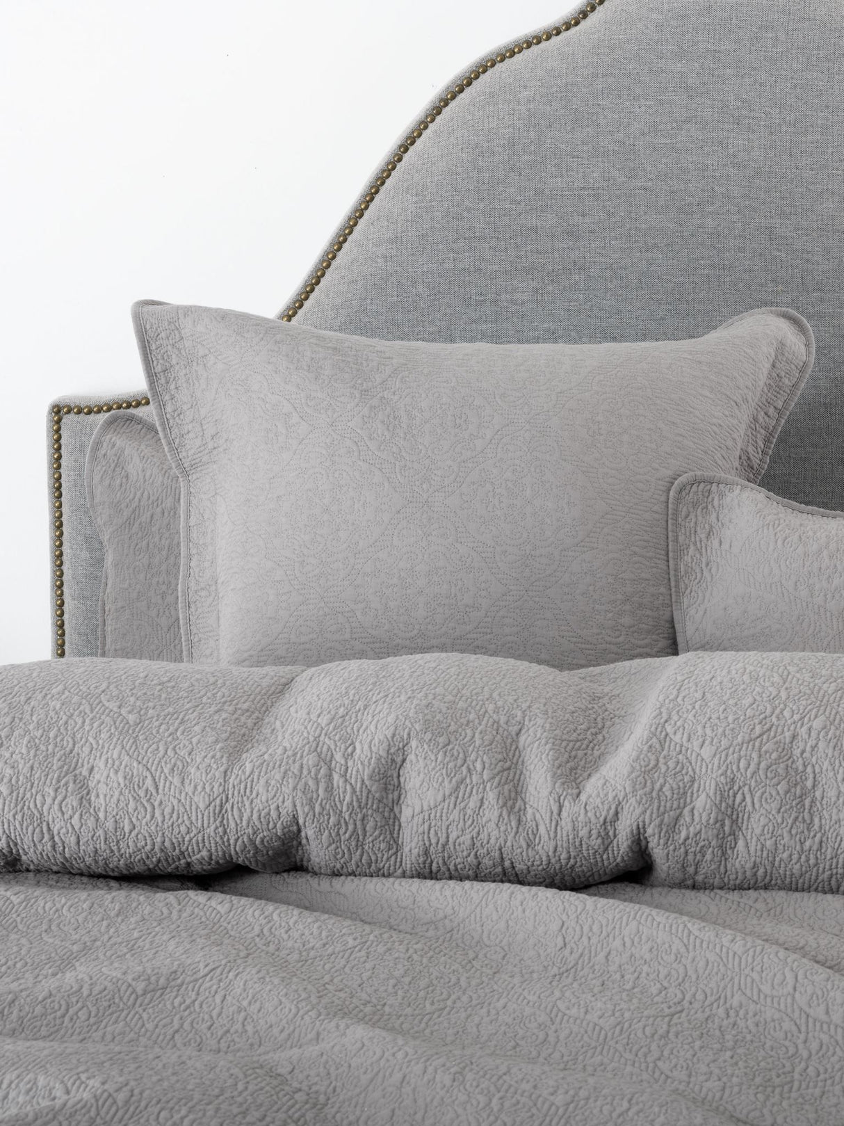 Bedspread Set Super King - Grey Lilou Bedspread Set By Savona