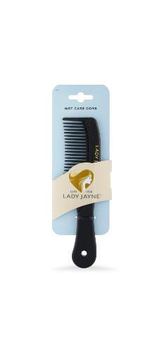 Lady Jane Wet Care Comb designed for easy detangling of wet, thick hair with rounded teeth and ergonomic non-slip grip.