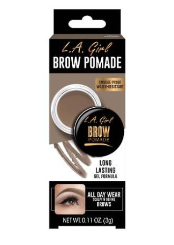 LA Girl Brow Pomade in Blonde defines and sculpts brows with a creamy, water-resistant formula for lasting precision.