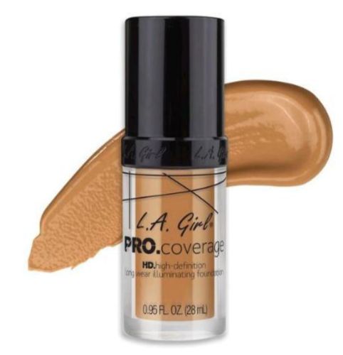 LA Girl Pro Coverage Foundation in Nude Beige provides full coverage, lightweight feel, and customizable shades for a flawless complexion.