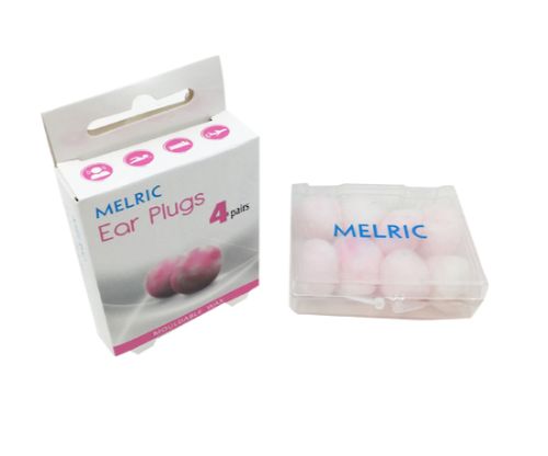 Mouldable wax ear plugs for ultimate comfort and noise reduction, fitting snugly for peace during sleep and travel.