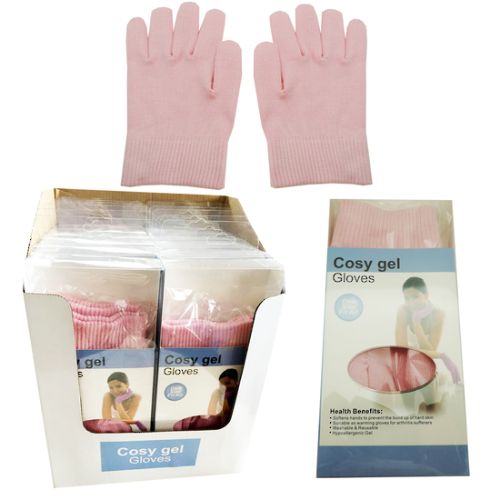 Moisturising Gel Gloves Pink - Display 12