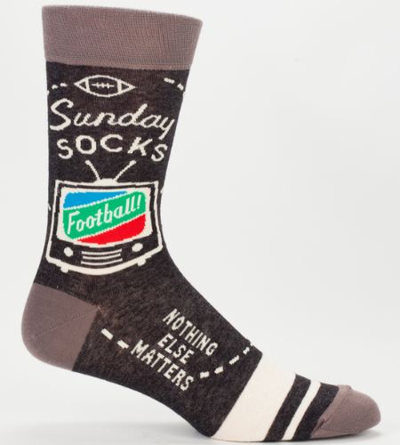 Men's Sunday Socks featuring colorful patterns, crafted from a soft cotton blend for all-day comfort, sizes 7-12.