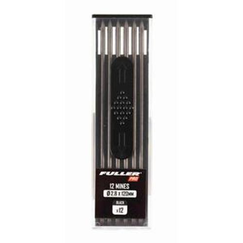 Carbon Pencil Refill 12 PC BLACK - Fuller