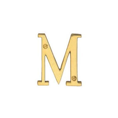 Hardware Victorian Letter M Polished Brass 50mm