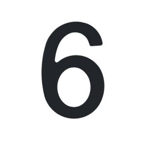 Hardware Adhesive Number 6 Matt Black 76mm