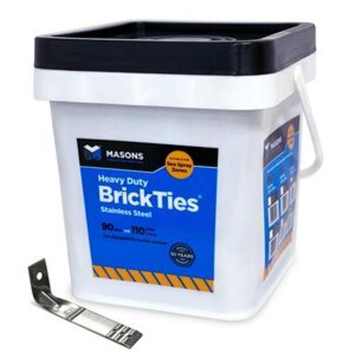 Brick Ties Stainless Steel - Masons 90mm 250 Pack Bucket