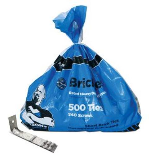 Brick Ties Galvanised - Masons 90mm 500 Pack Bag