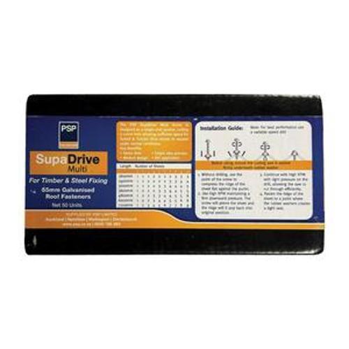 Roof Screw SupaDrive Single Shot Galv 50 Pack - SunTuf